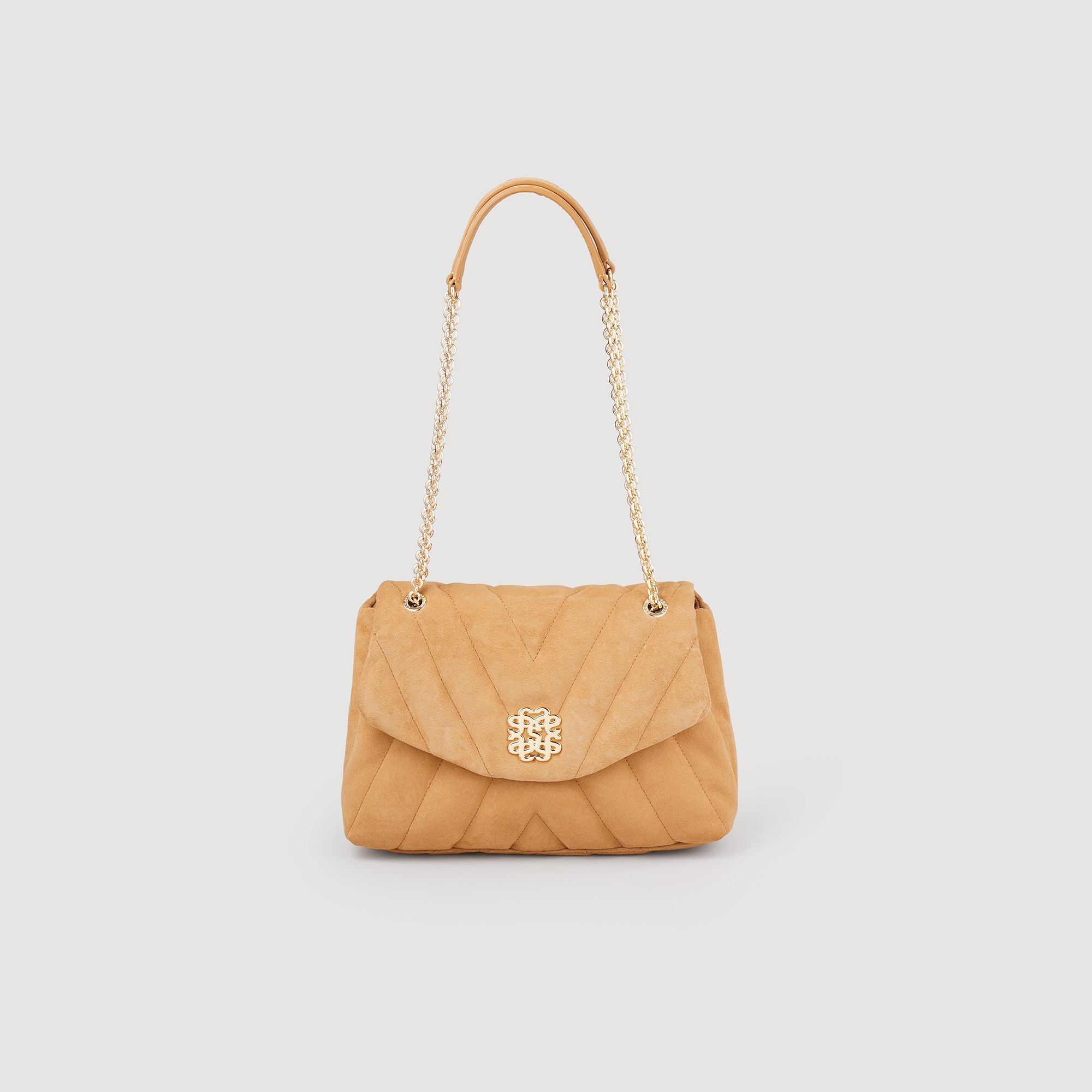 Quilted suede leather bag - 1