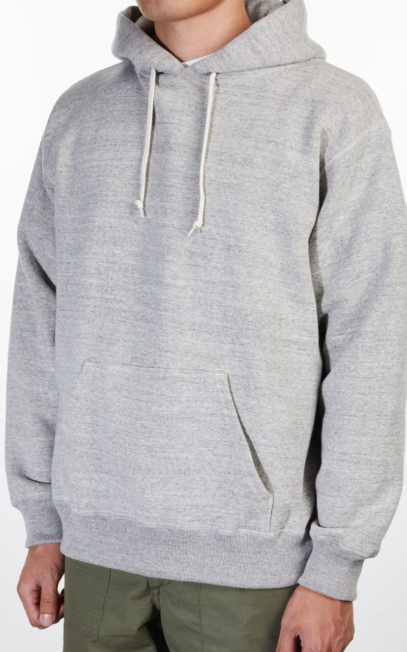 LOOPWHEEL HOODED SWEATER HEATHER GREY - 5