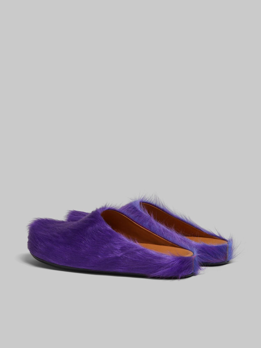 PURPLE LONG-HAIR CALFSKIN FUSSBETT SABOT - 3