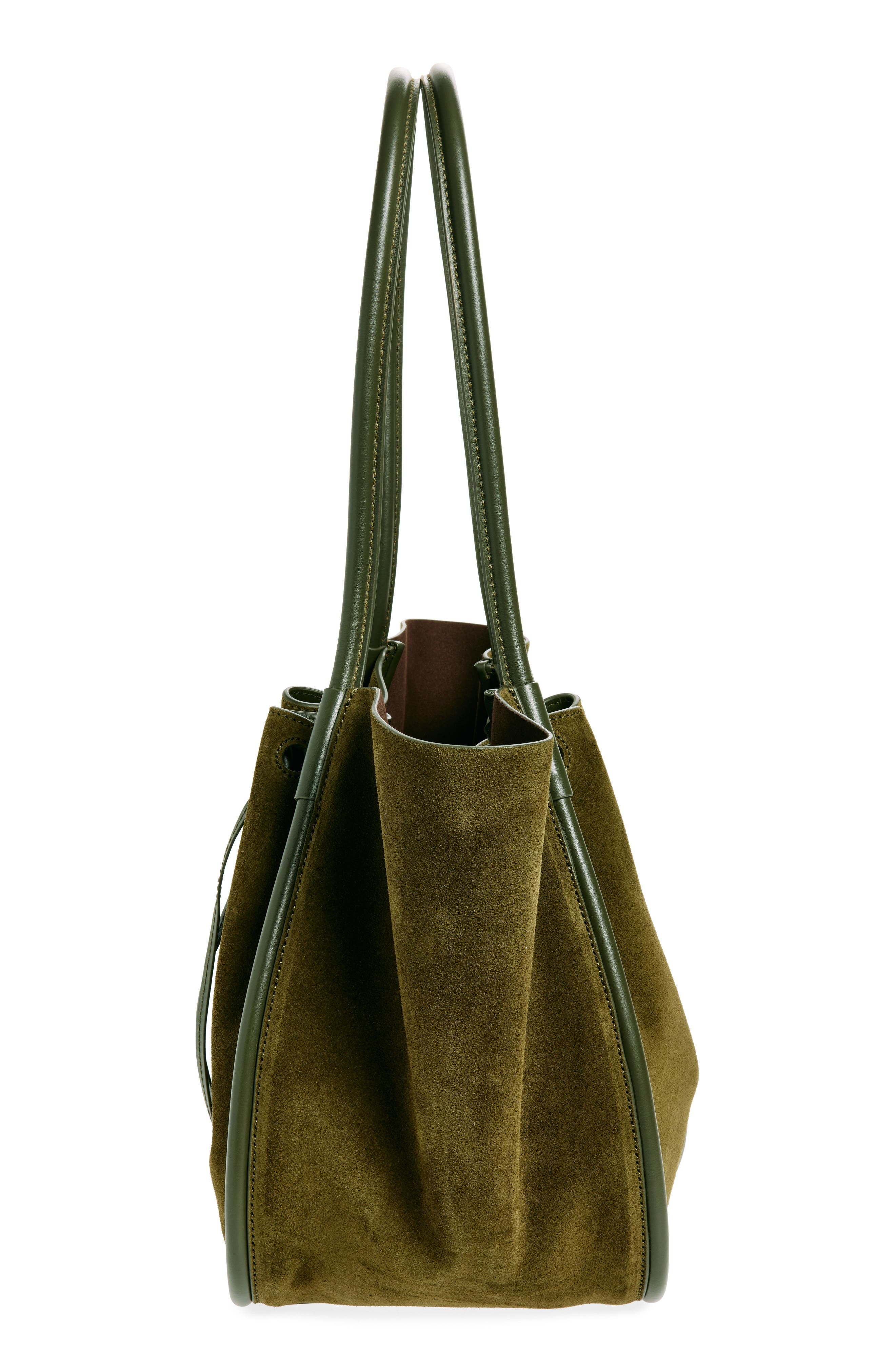 Proenza Schouler Large Ruched Suede Tote in Olive at Nordstrom - 6