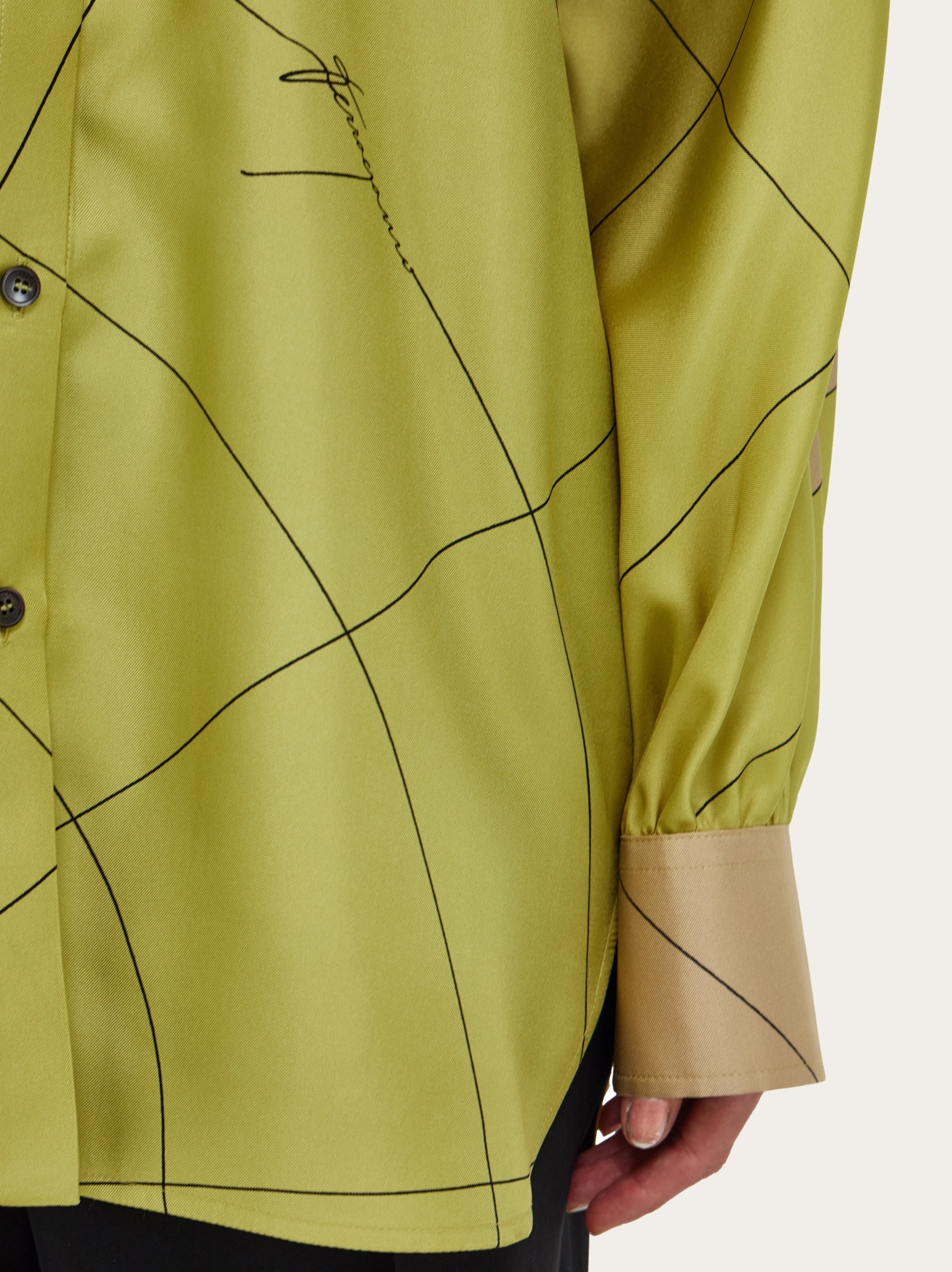 Silk shirt with sash - 4