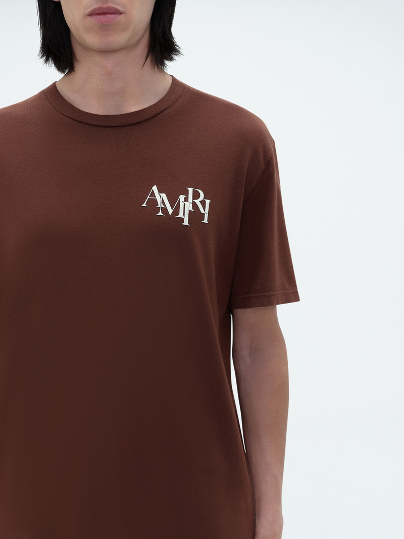 AMIRI STAGGERED LOGO TEE 5