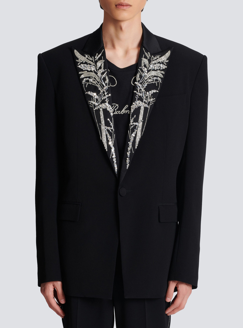 Blazer with embroidered Bamboo collar 5