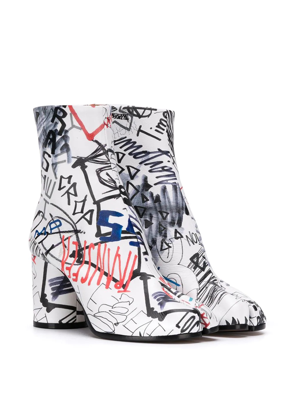 graphic print Tabi ankle boot - 2