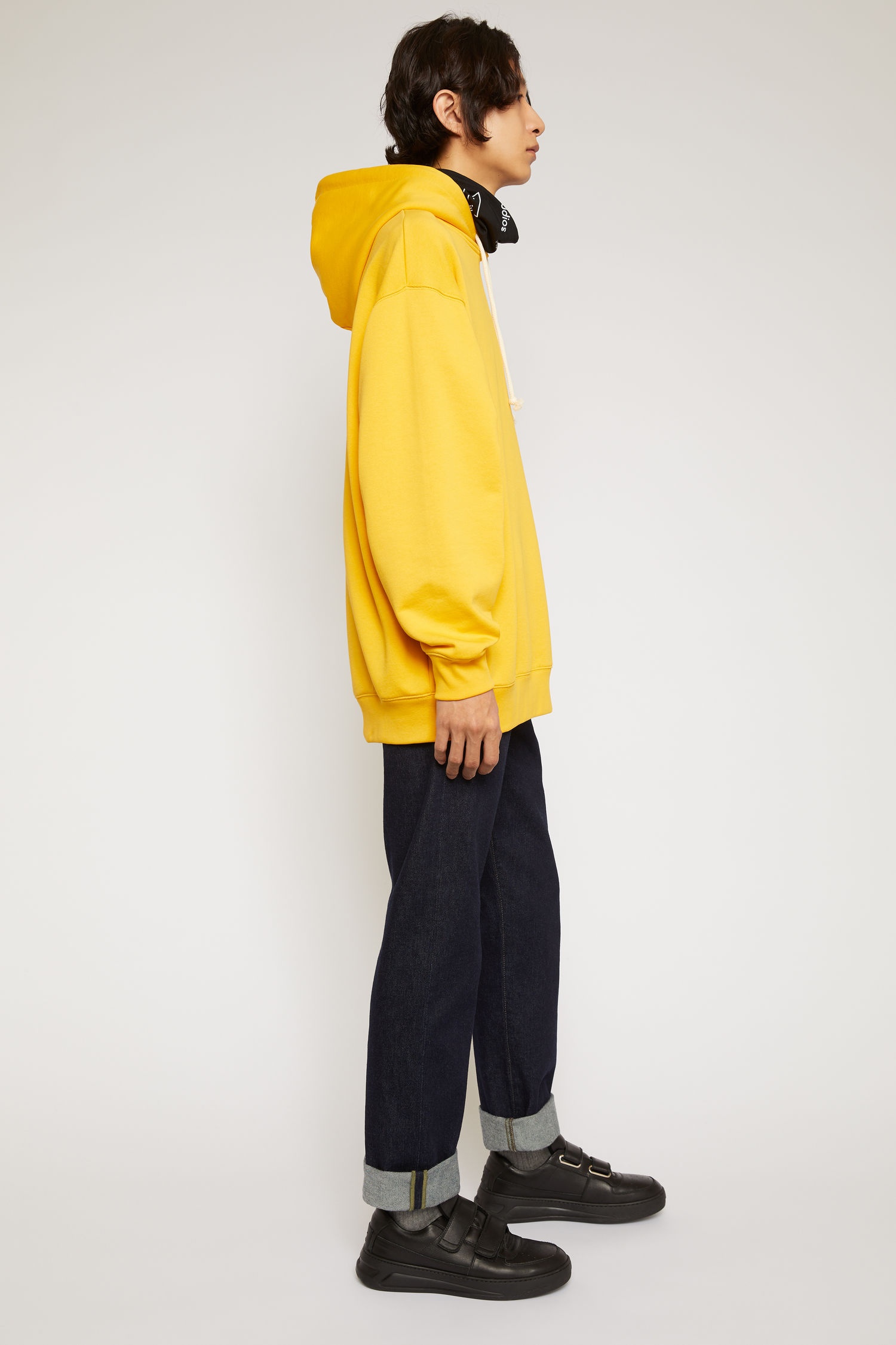 Oversized hooded sweatshirt honey yellow - 5