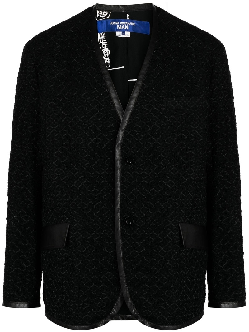 V-neck single-breasted jacket 1