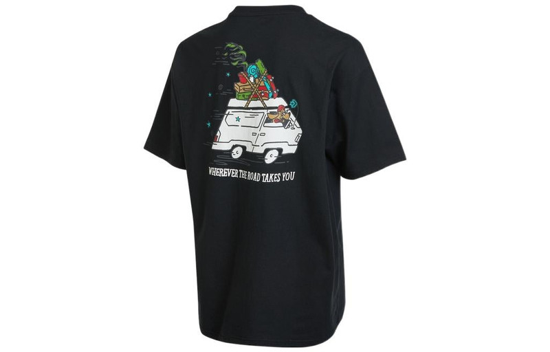 Converse Converse Road Trip T-Shirt 'Black' 10023266-A01 outlook