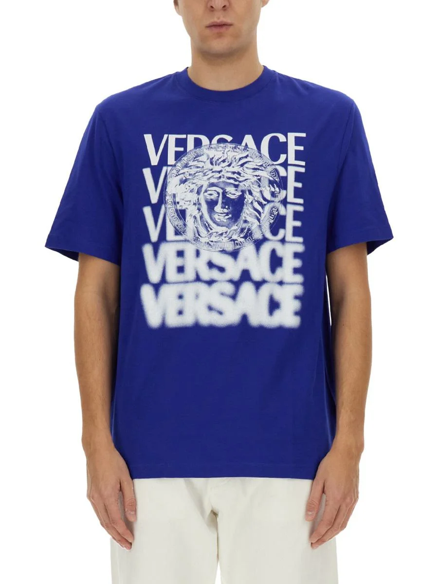 Versace T-Shirt With Logo - 1