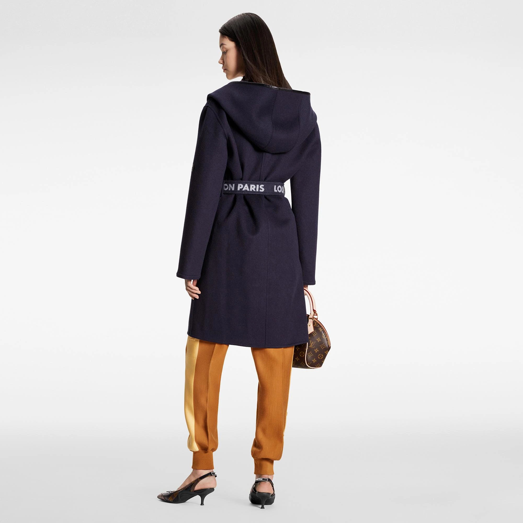 Signature Double Face Hooded Wrap Coat - 3