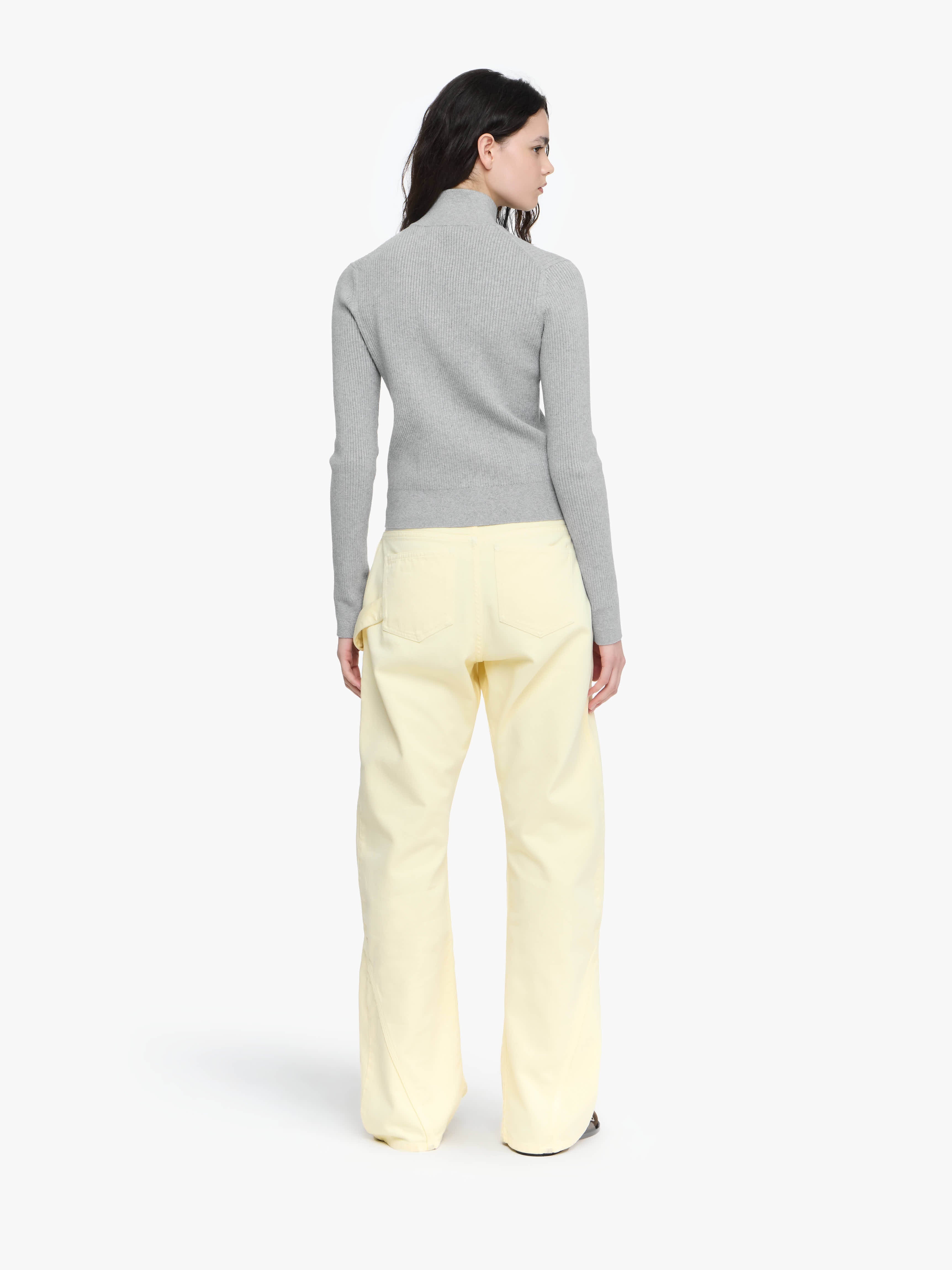 FITTED ZIP UP CARDIGAN - 3