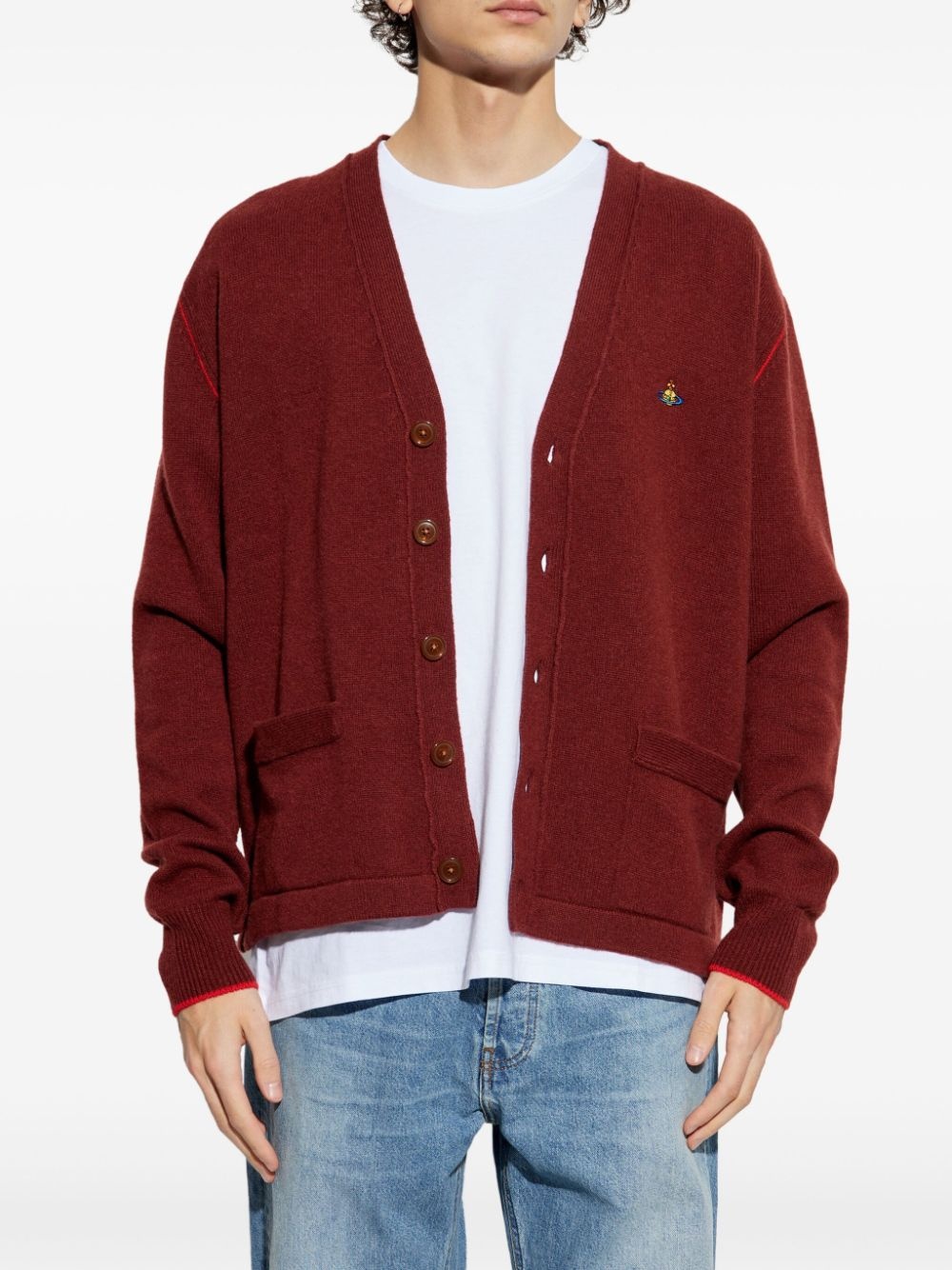 Orb-embroidered cardigan - 3