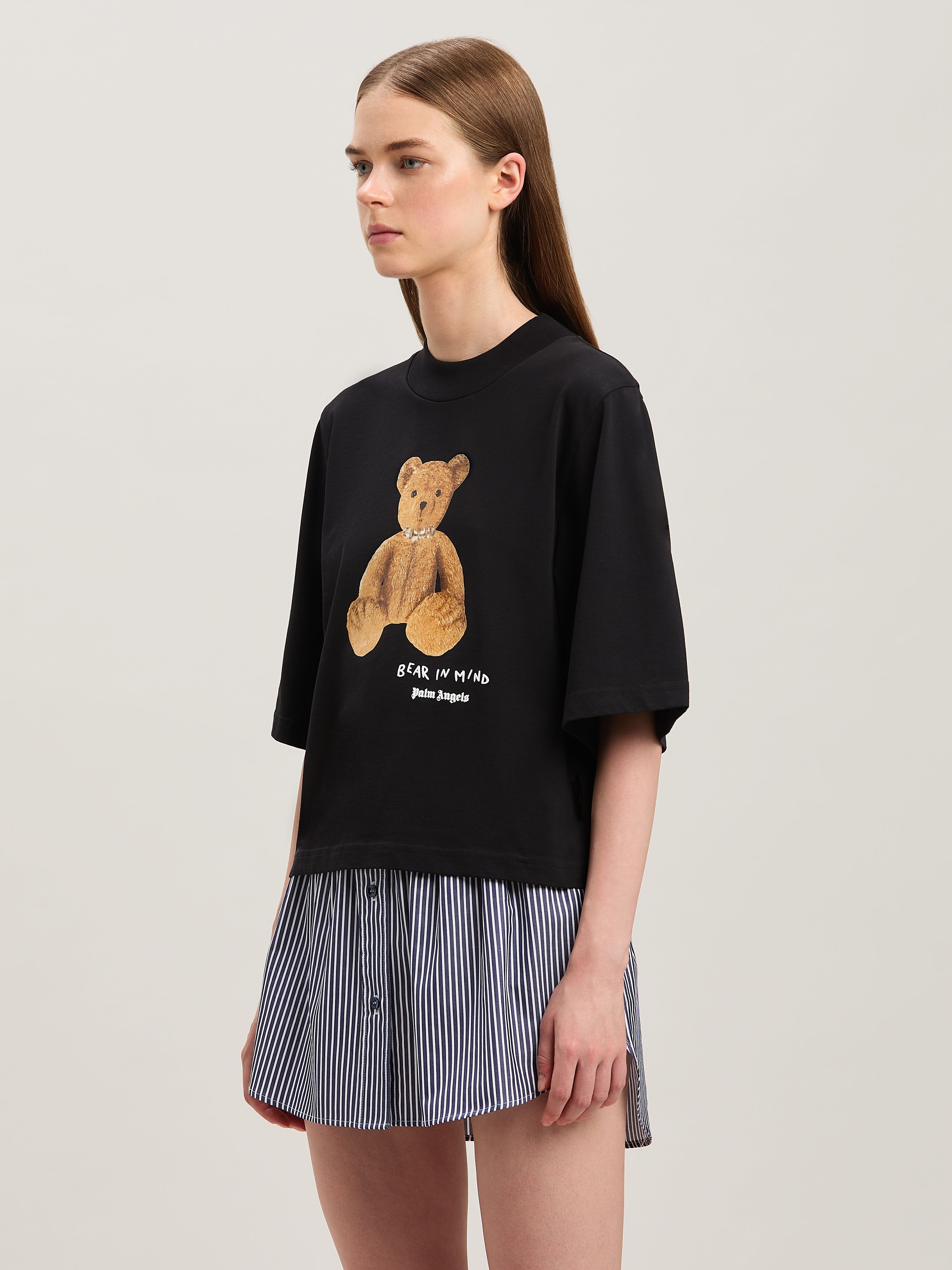 Bear in Mind cropped T-shirt - 4