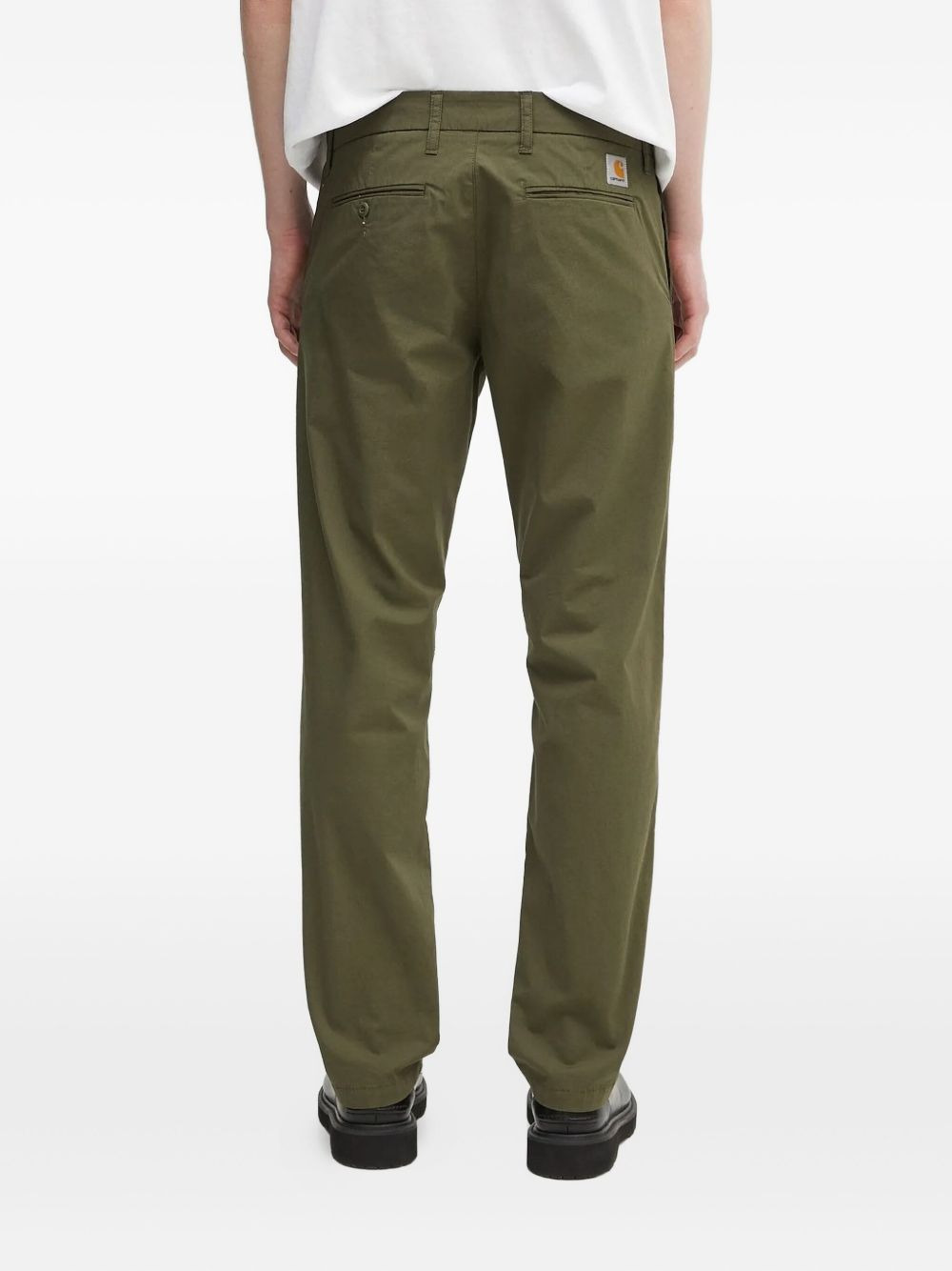 logo-patch straight-leg trousers - 2