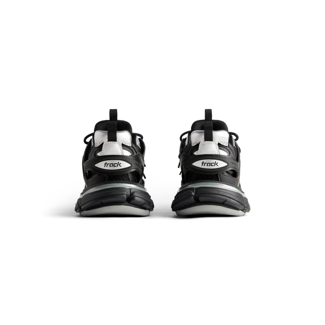 Women's Track Sneaker  in Black/silver - 5