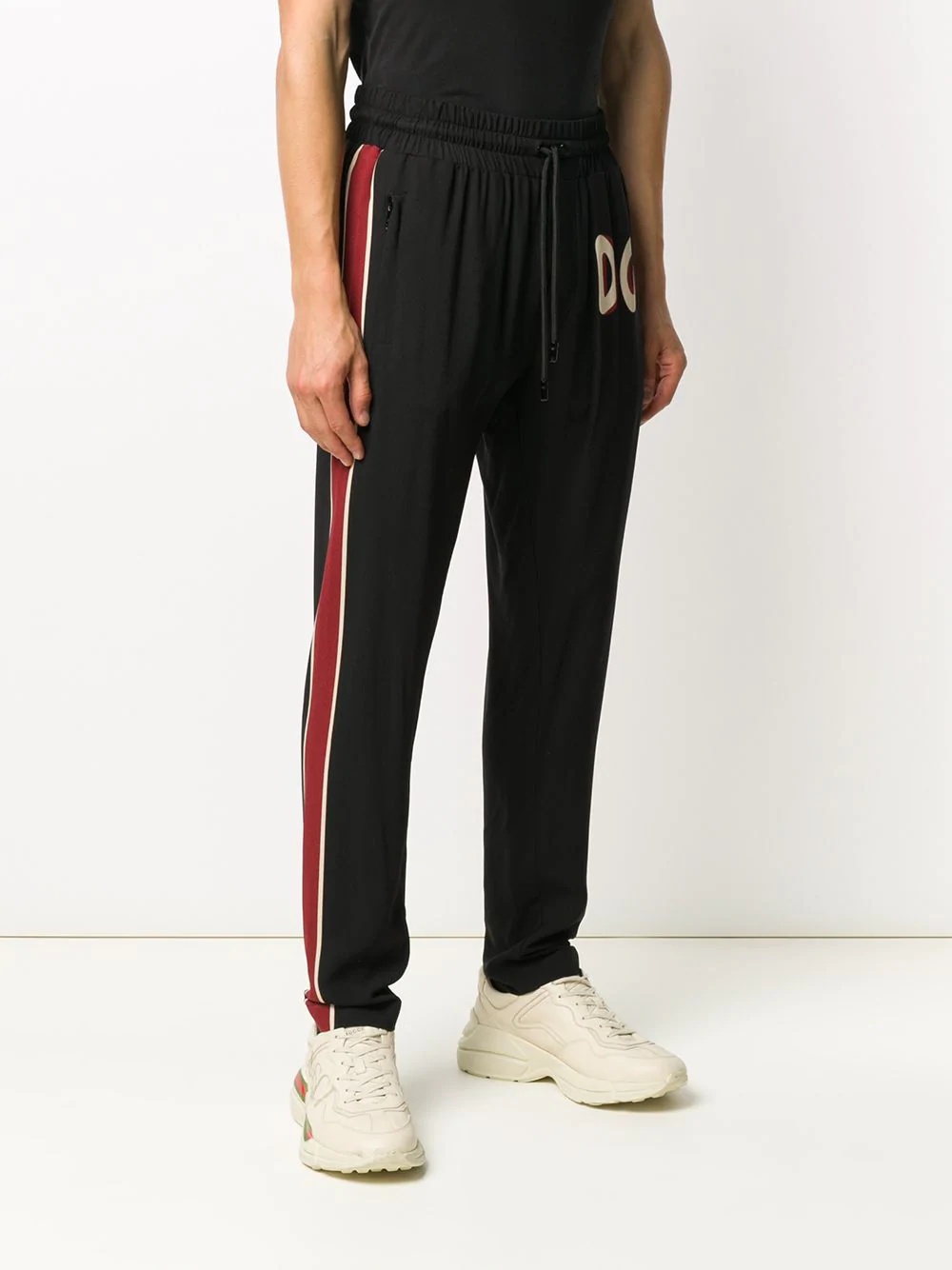 slogan print track pants - 3