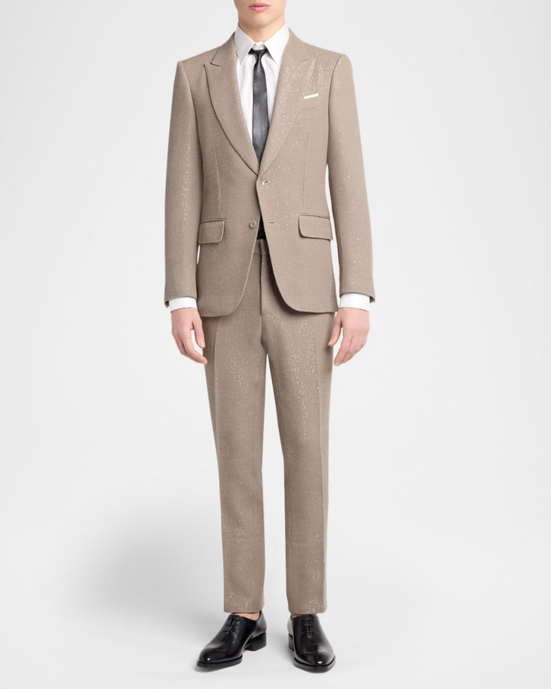 TOM FORD Men's Sequin Boucle Flat-Front Pants outlook