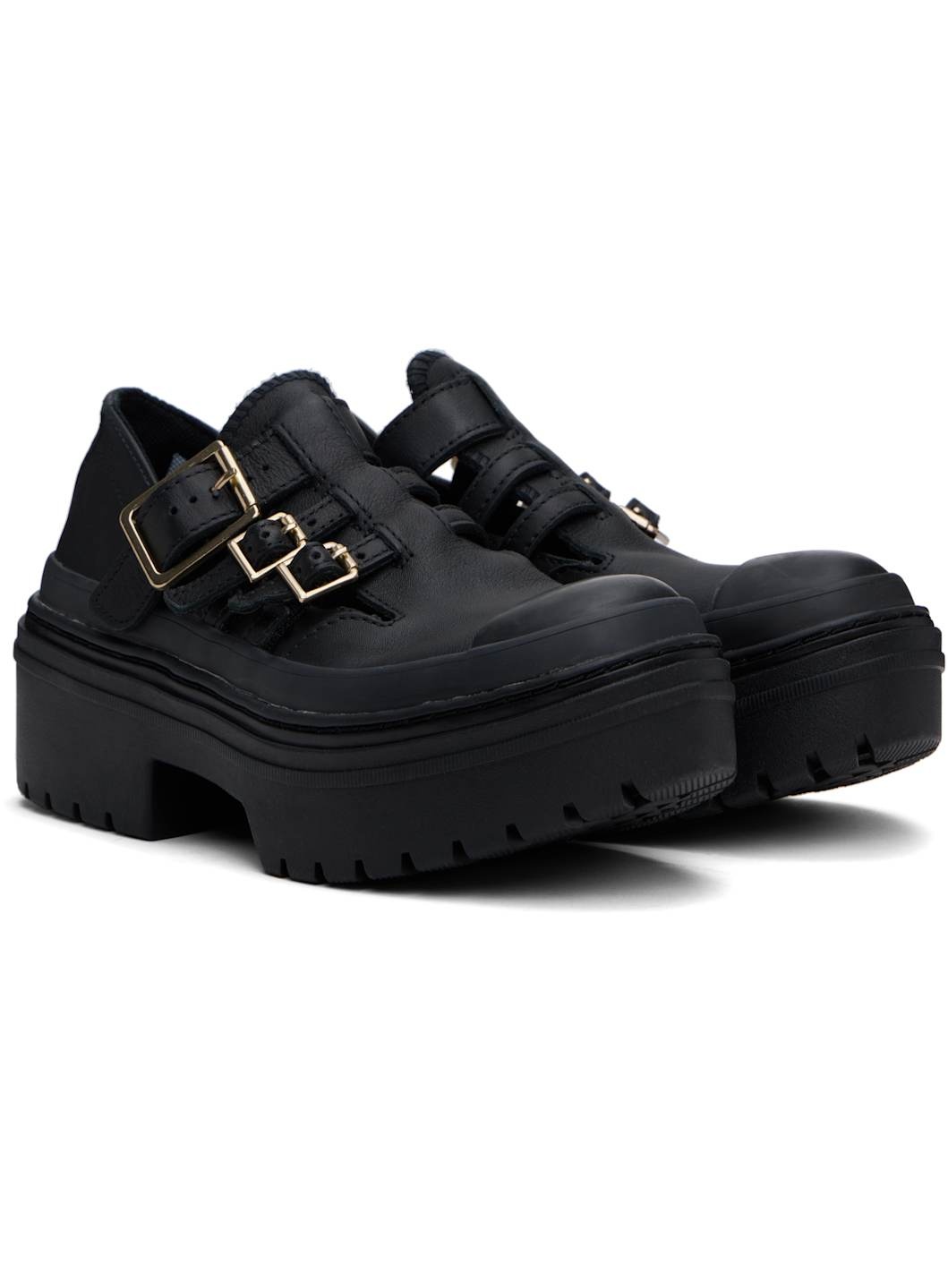 Black Chuck Taylor All Star Mary Jane Platform Sneakers - 4