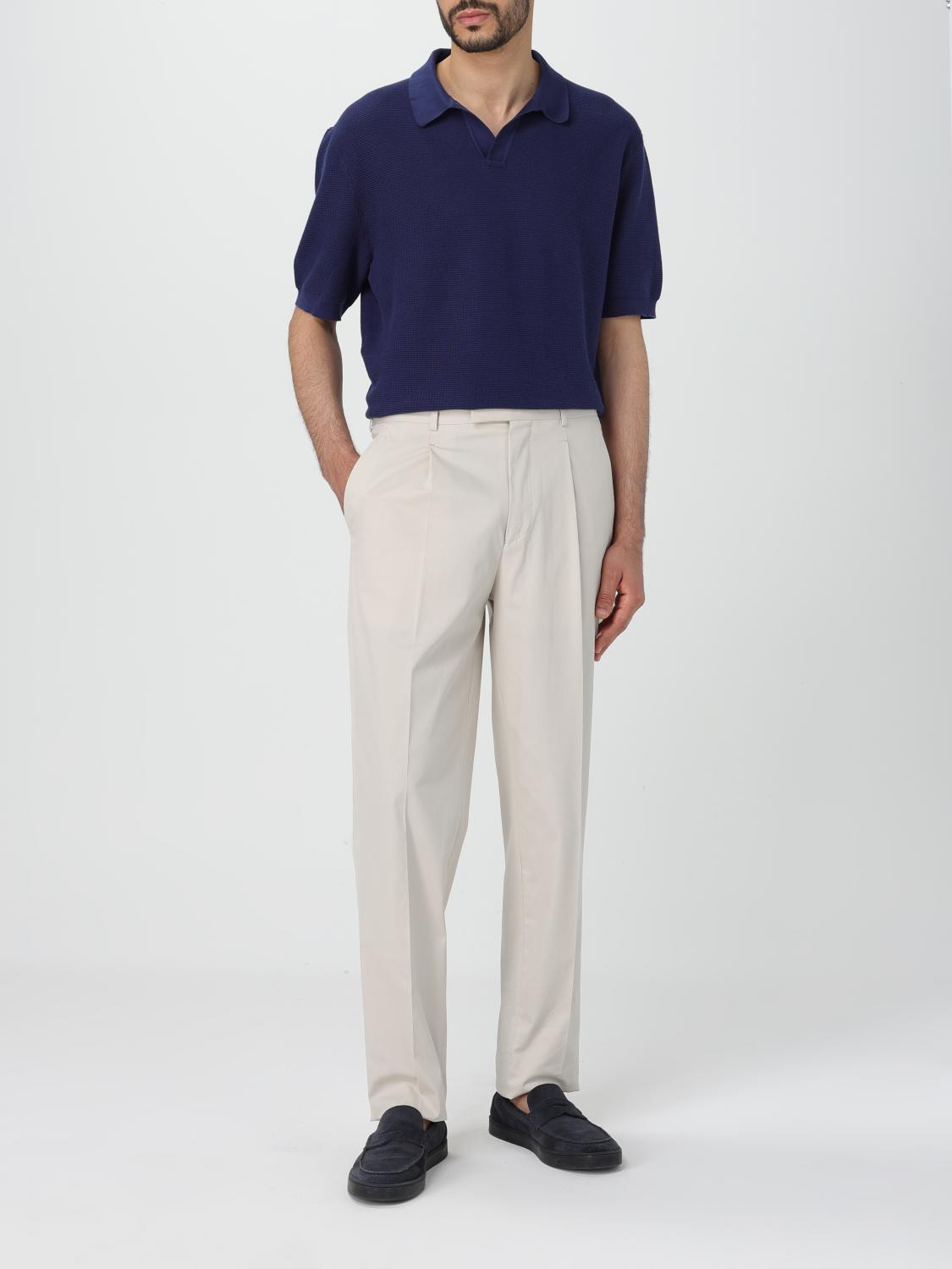 Zegna Polo Shirt Men Blue - 2