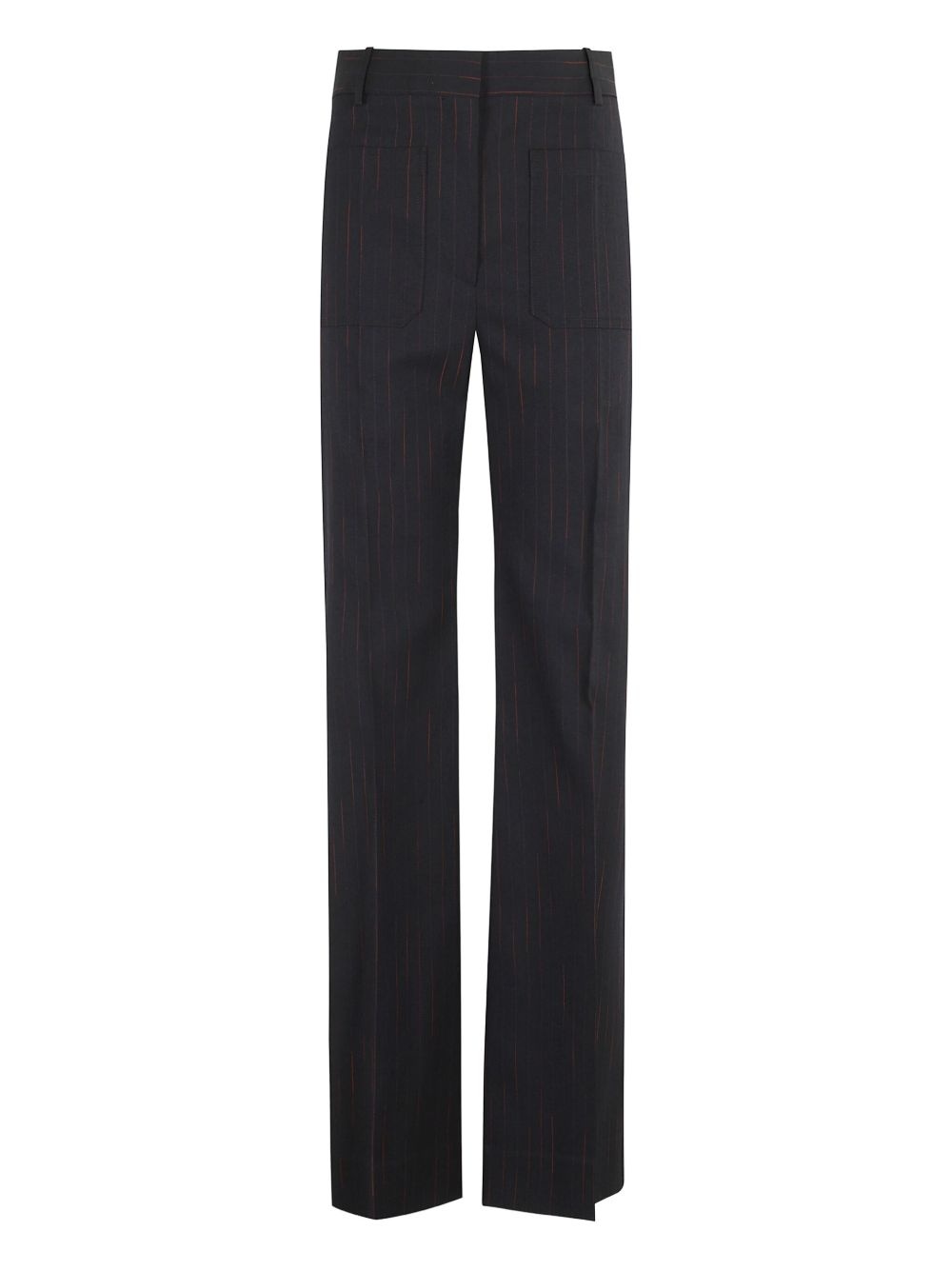 pinstripe straight trousers - 1