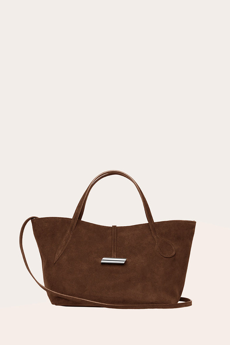 Liffner PETITE PENNE TOTE SUEDE DARK BROWN outlook