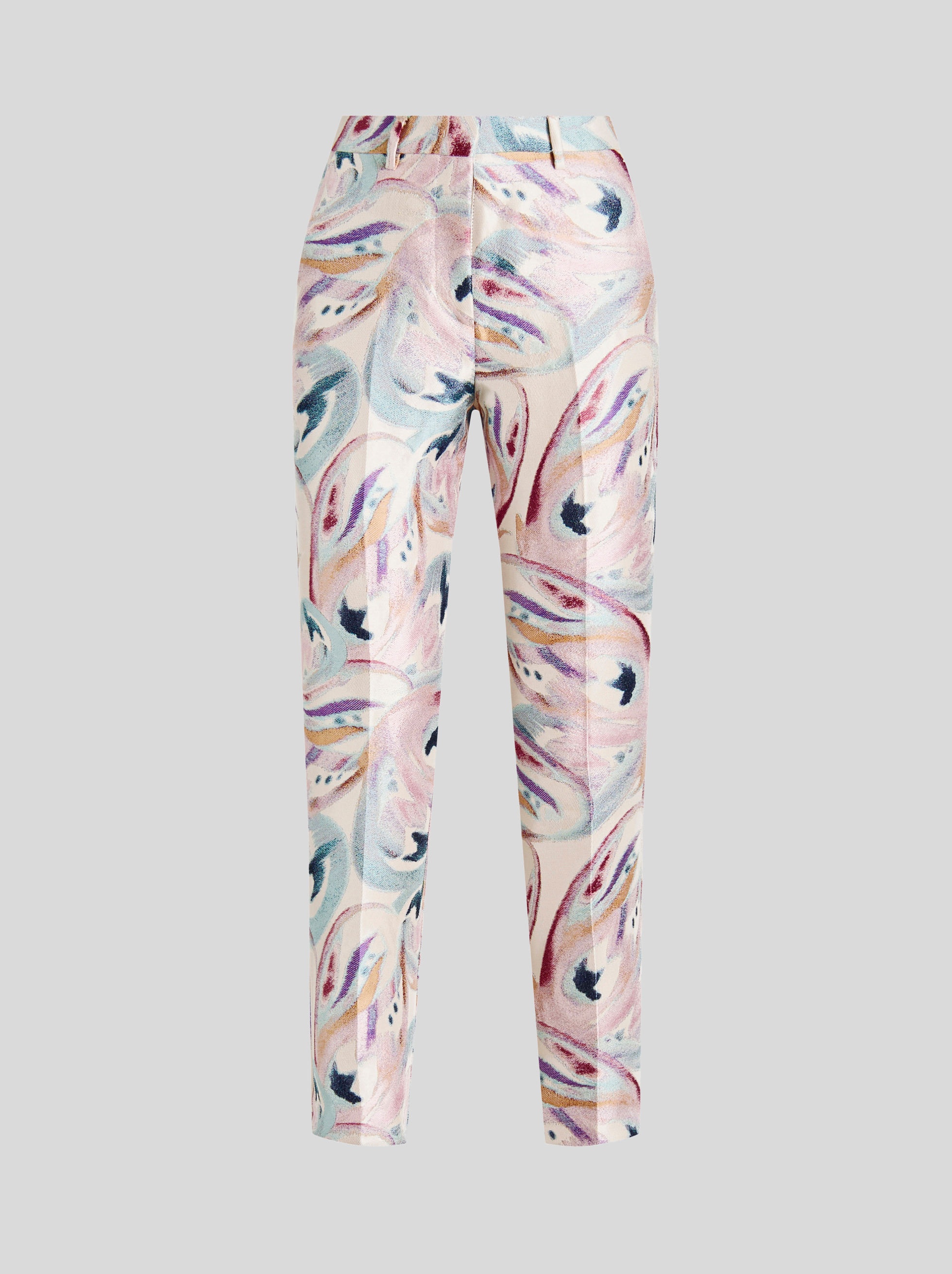 TAILORED JACQUARD TROUSERS WITH BUTTERFLY PATTERNS - 1