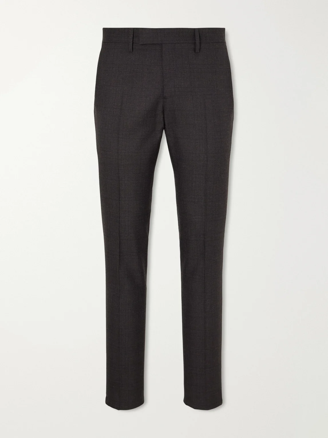 Prince of Wales Checked Straight-Leg Wool Trousers - 1