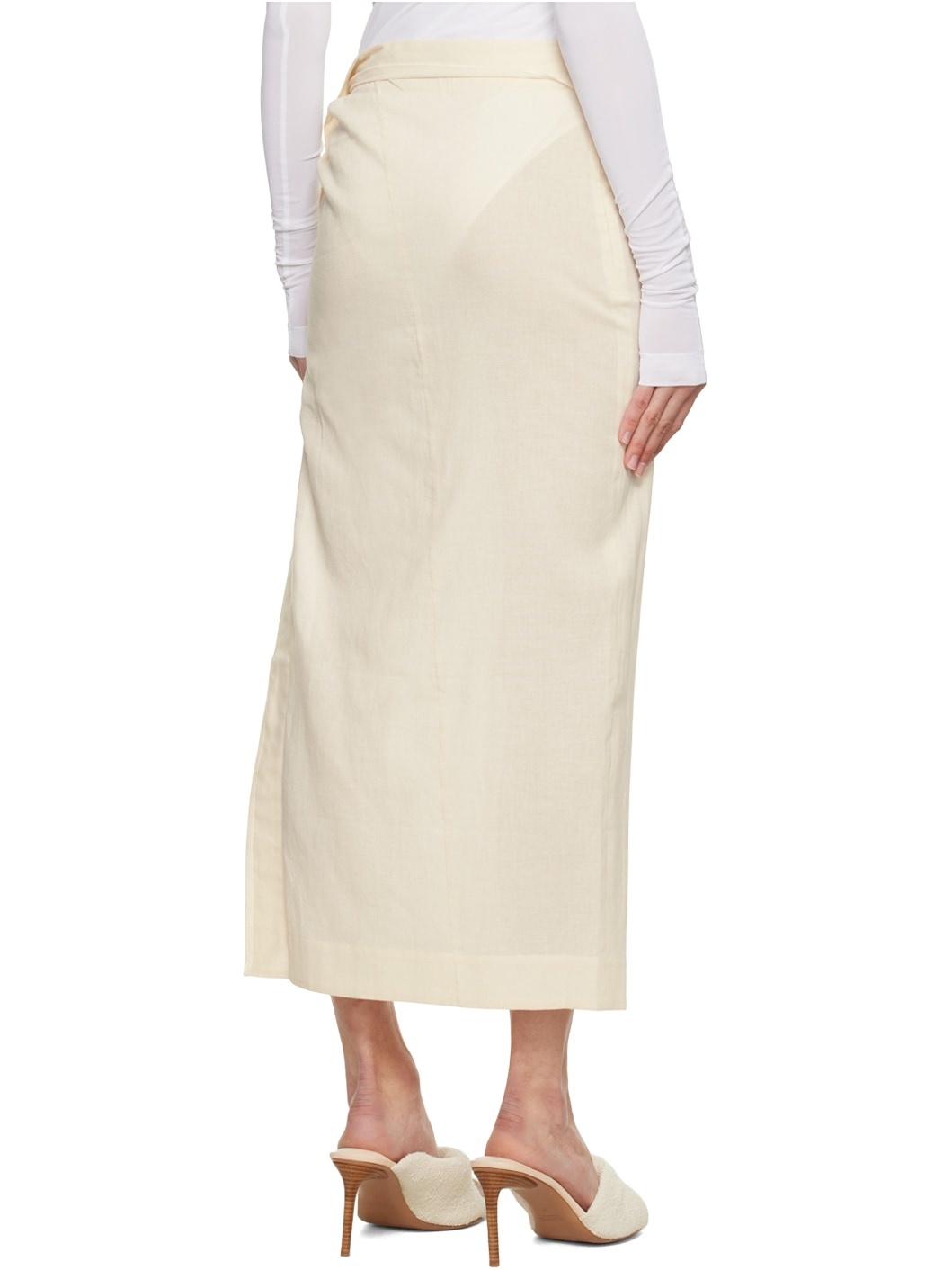 Off-White Le Papier 'La Jupe Draggiu' Maxi Skirt - 3