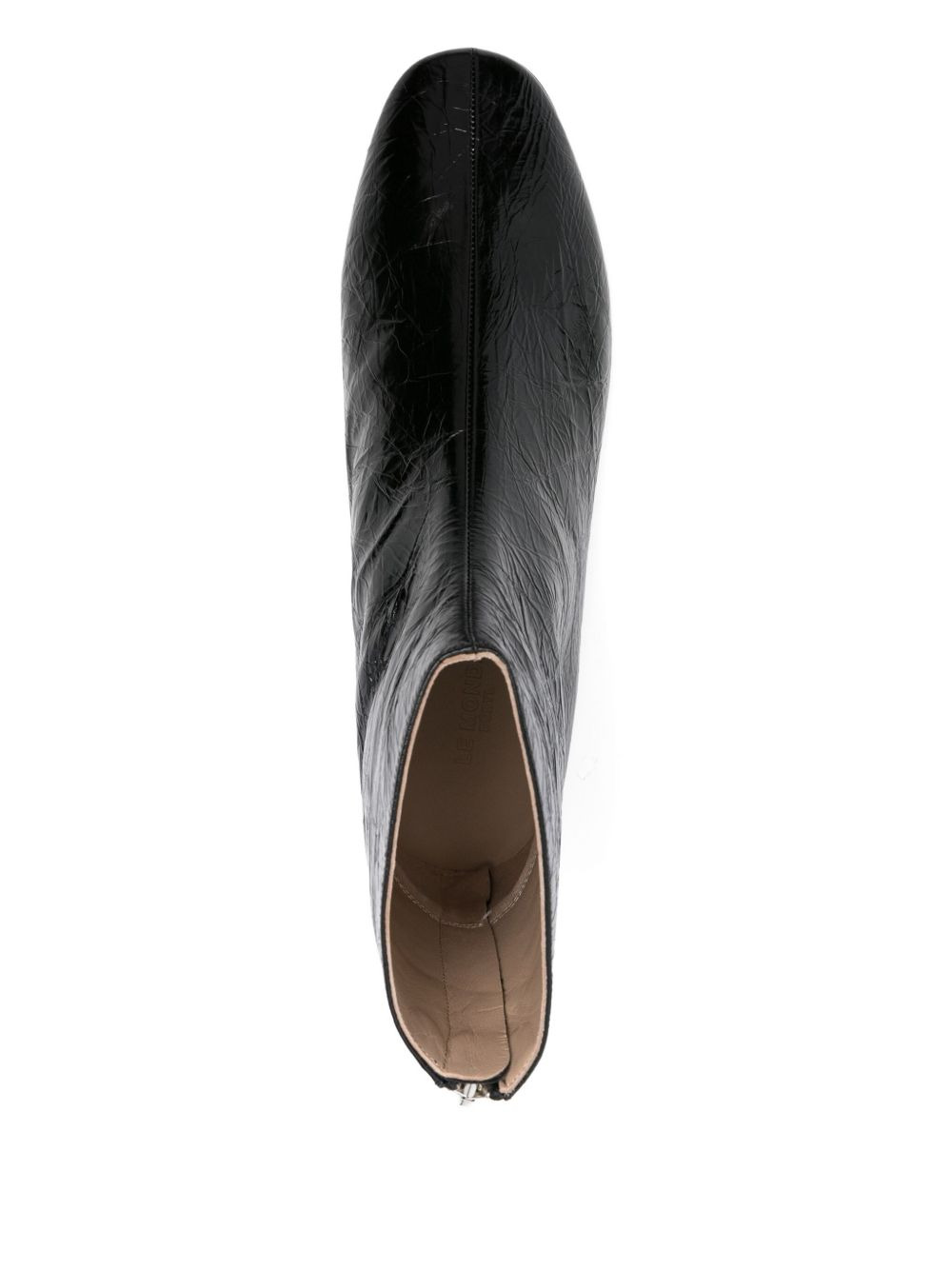 zip-detail flat ankle boots - 4