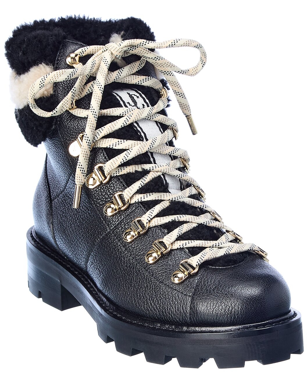 Jimmy Choo Eshe Leather & Shearling Boot - 1