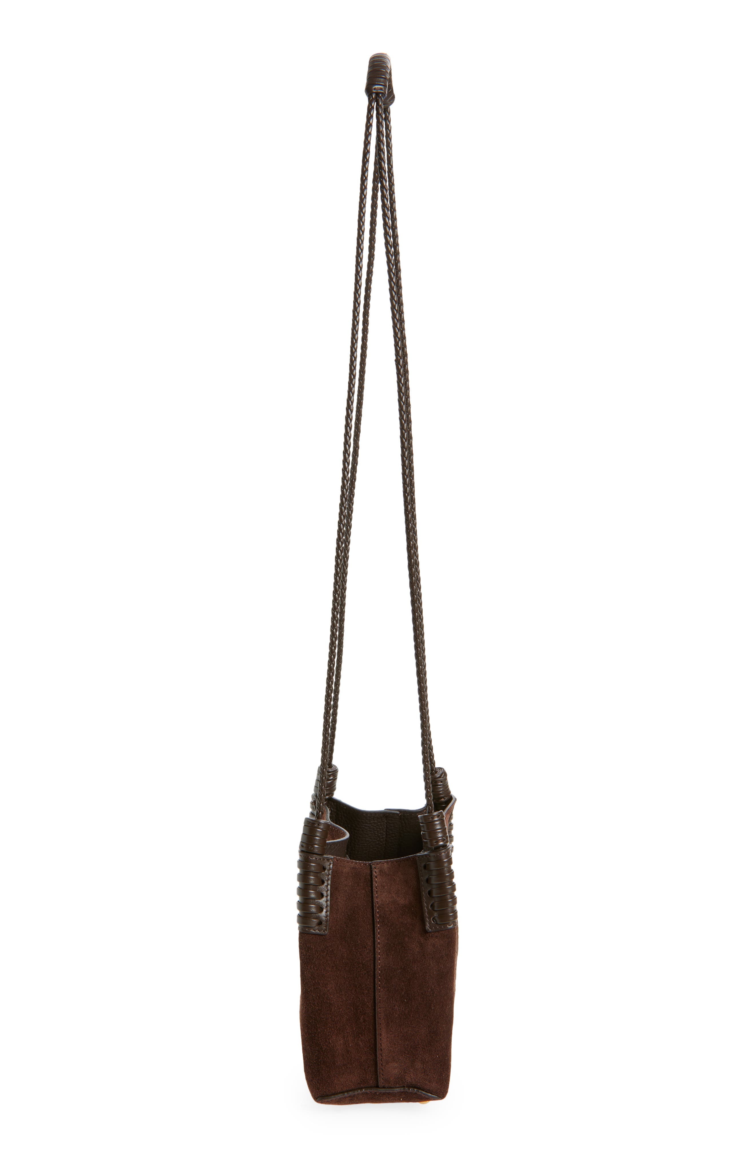 Etro Extra Small Libra Suede Crossbody Bag in M0406 Dark Brown at Nordstrom - 6