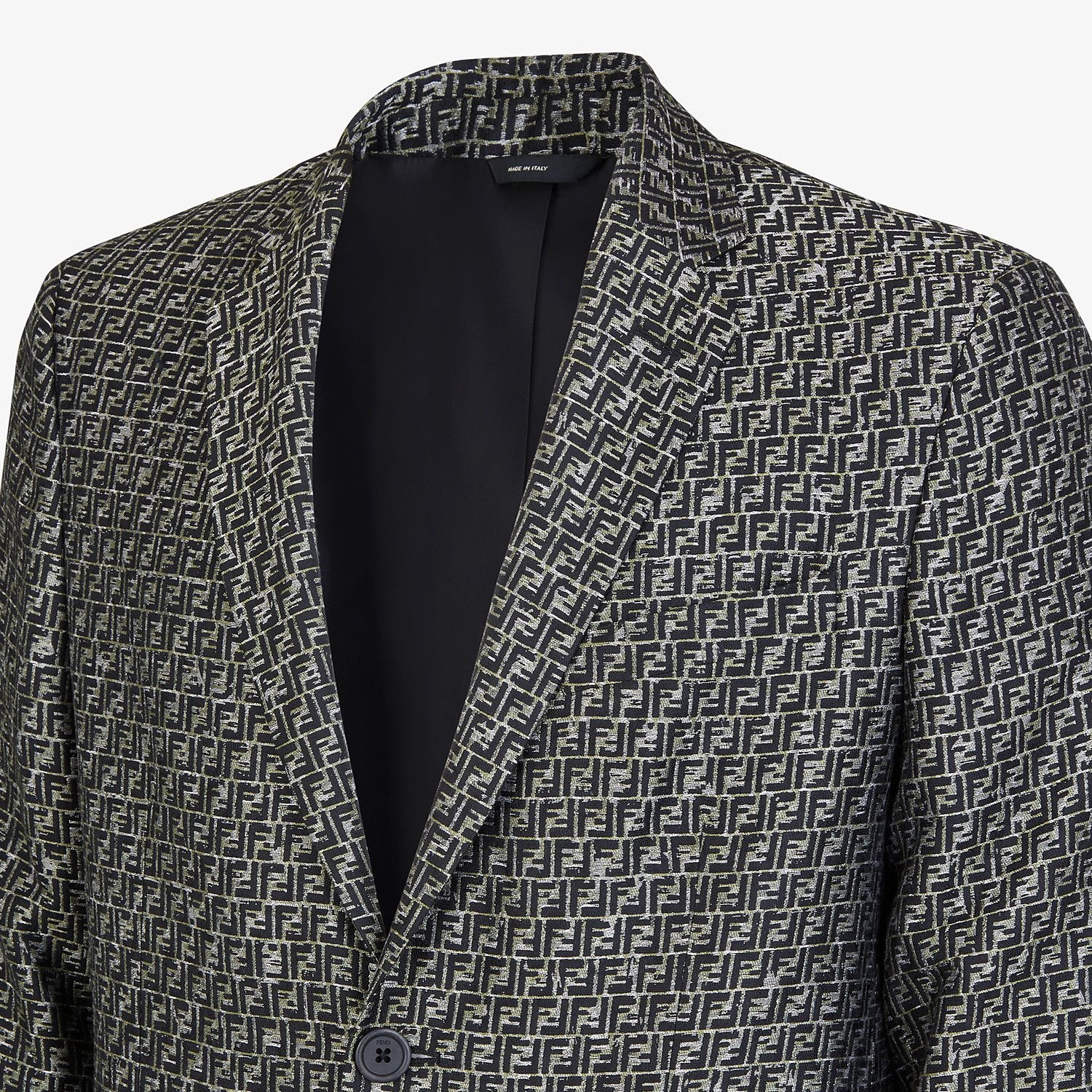 Green jacquard blazer - 4