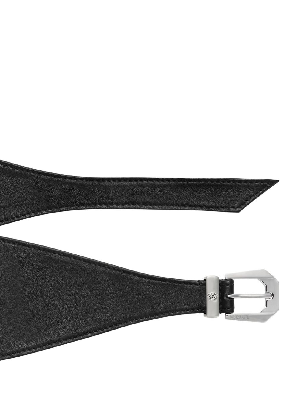 knotted leather wide belt - 2