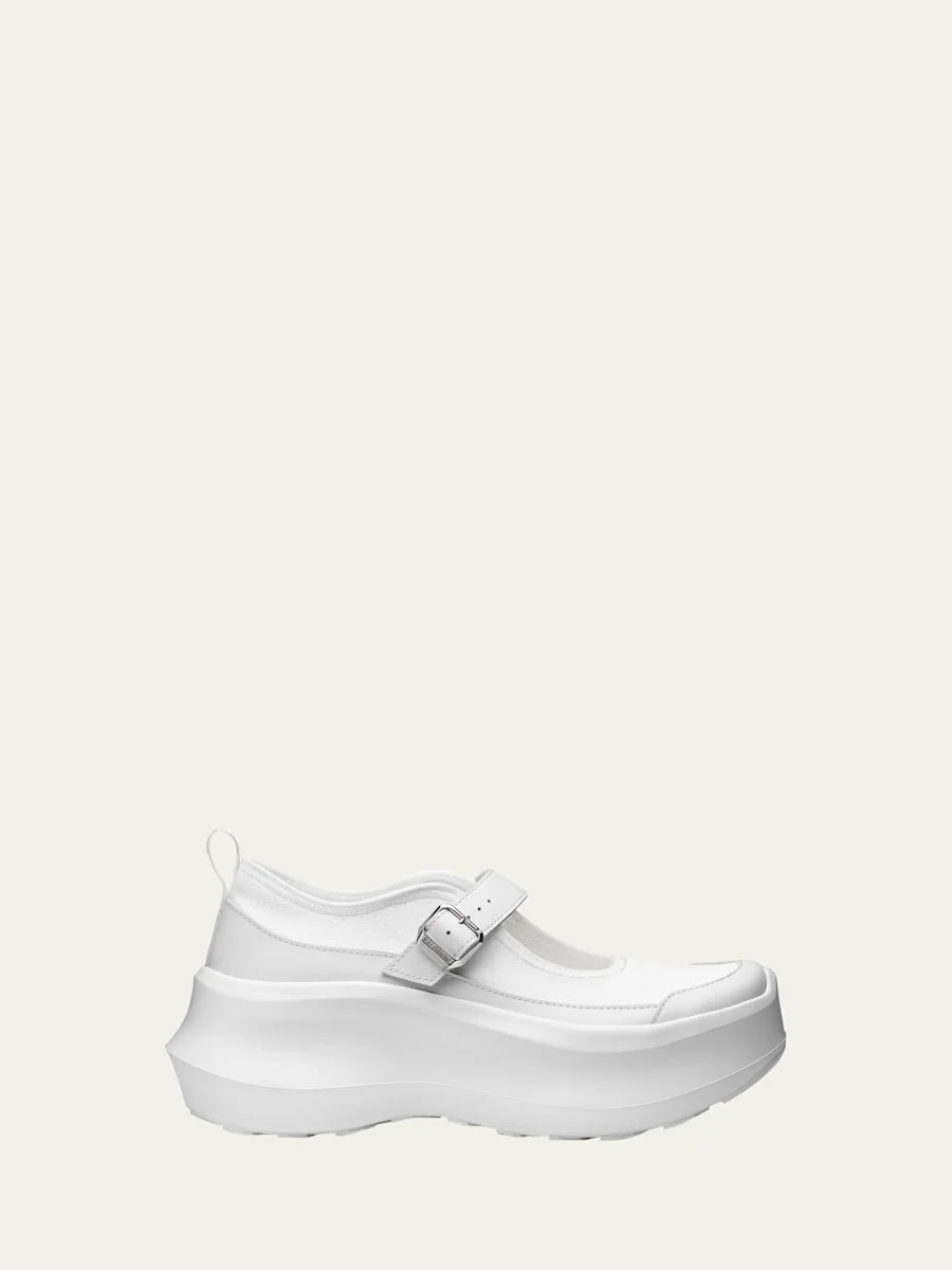 Mary Jane Leather Platform Sneakers - 1