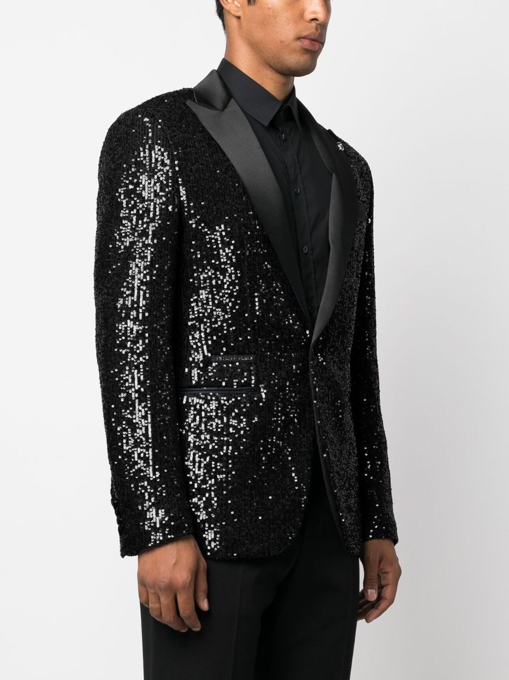 sequin-embellished blazer - 3
