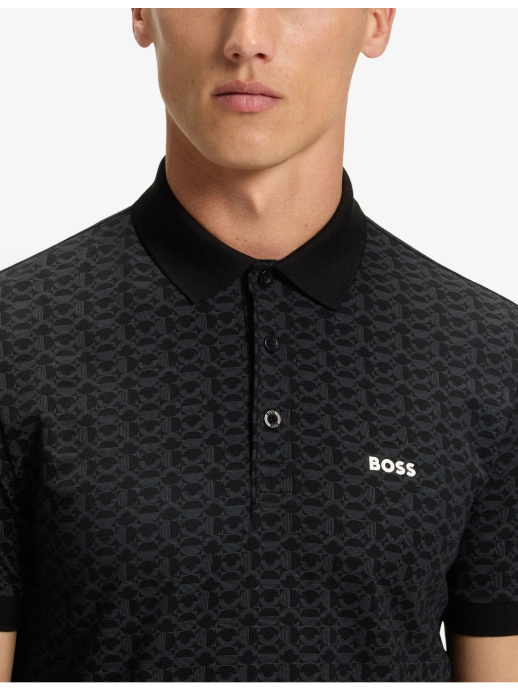 Graphic-Print Logo-Embroidered Stretch-Cotton Polo - 5