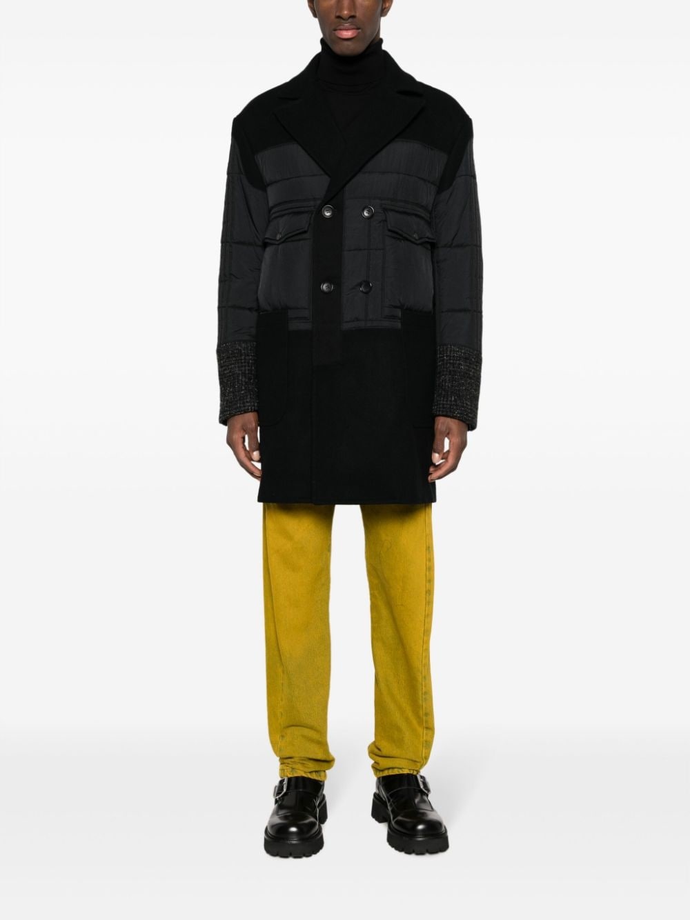 panelled padded coat - 2