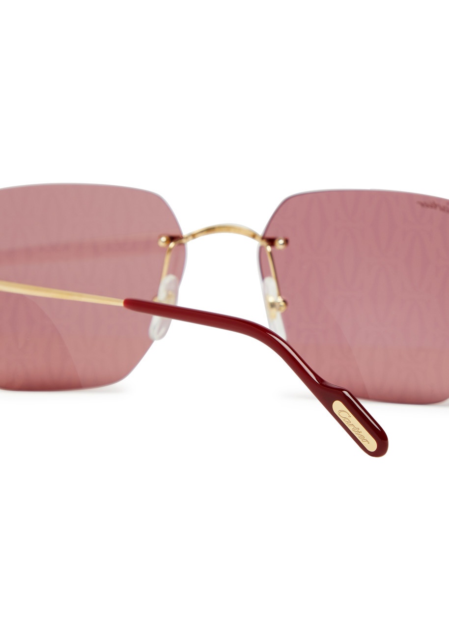 Cartier Signature C De Cartier Printed Rimless Sunglasses - 3
