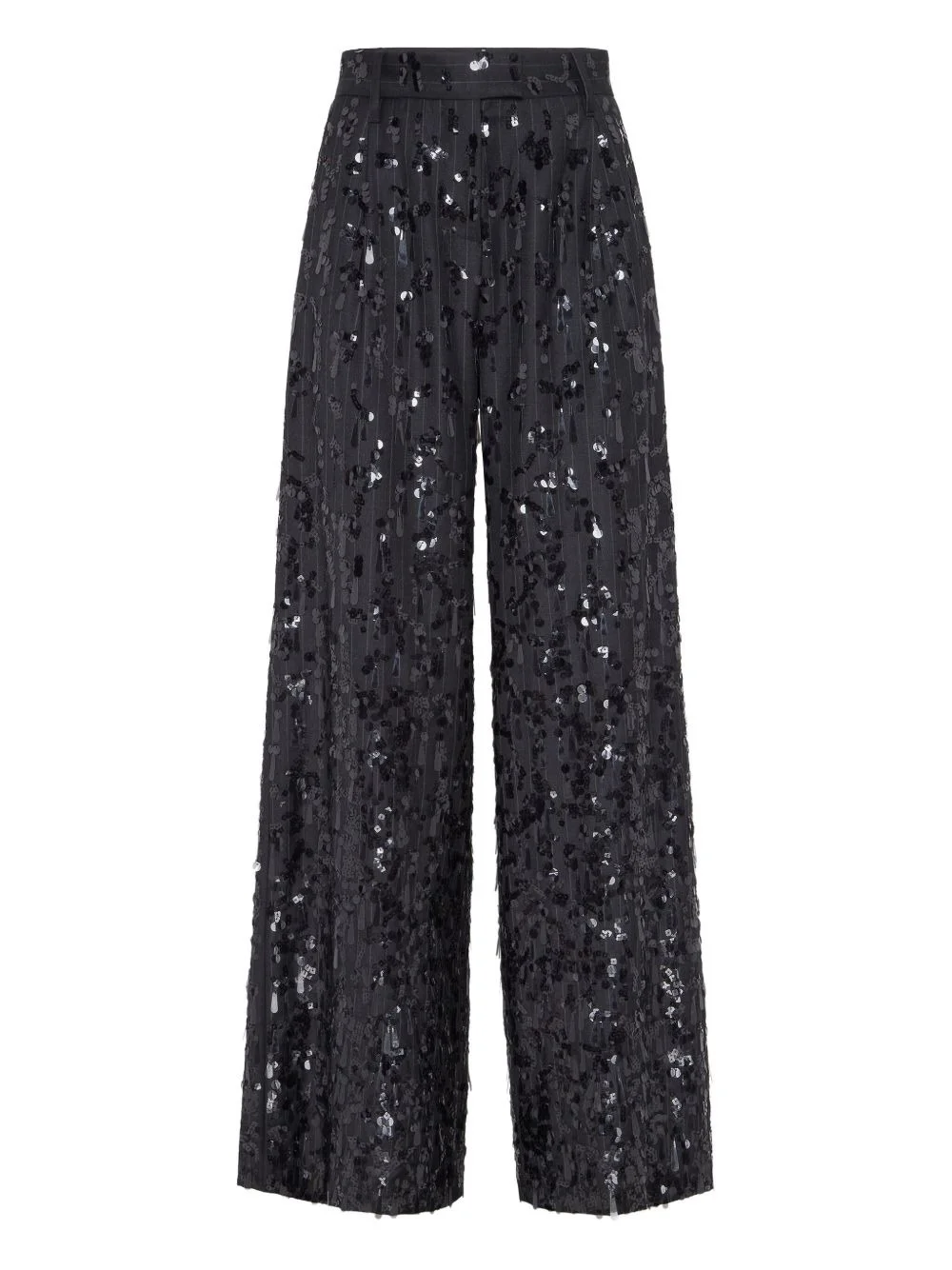 pinstripe sequin-embellished trousers - 1