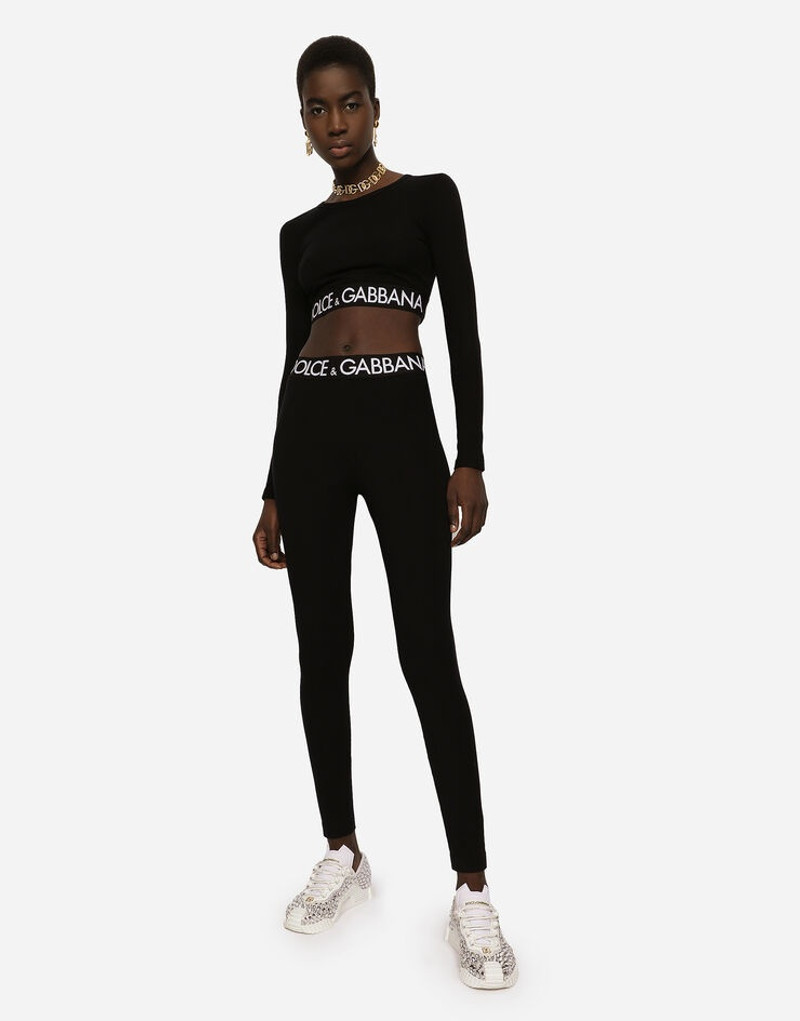 Long-sleeved jersey top with branded elastic 4