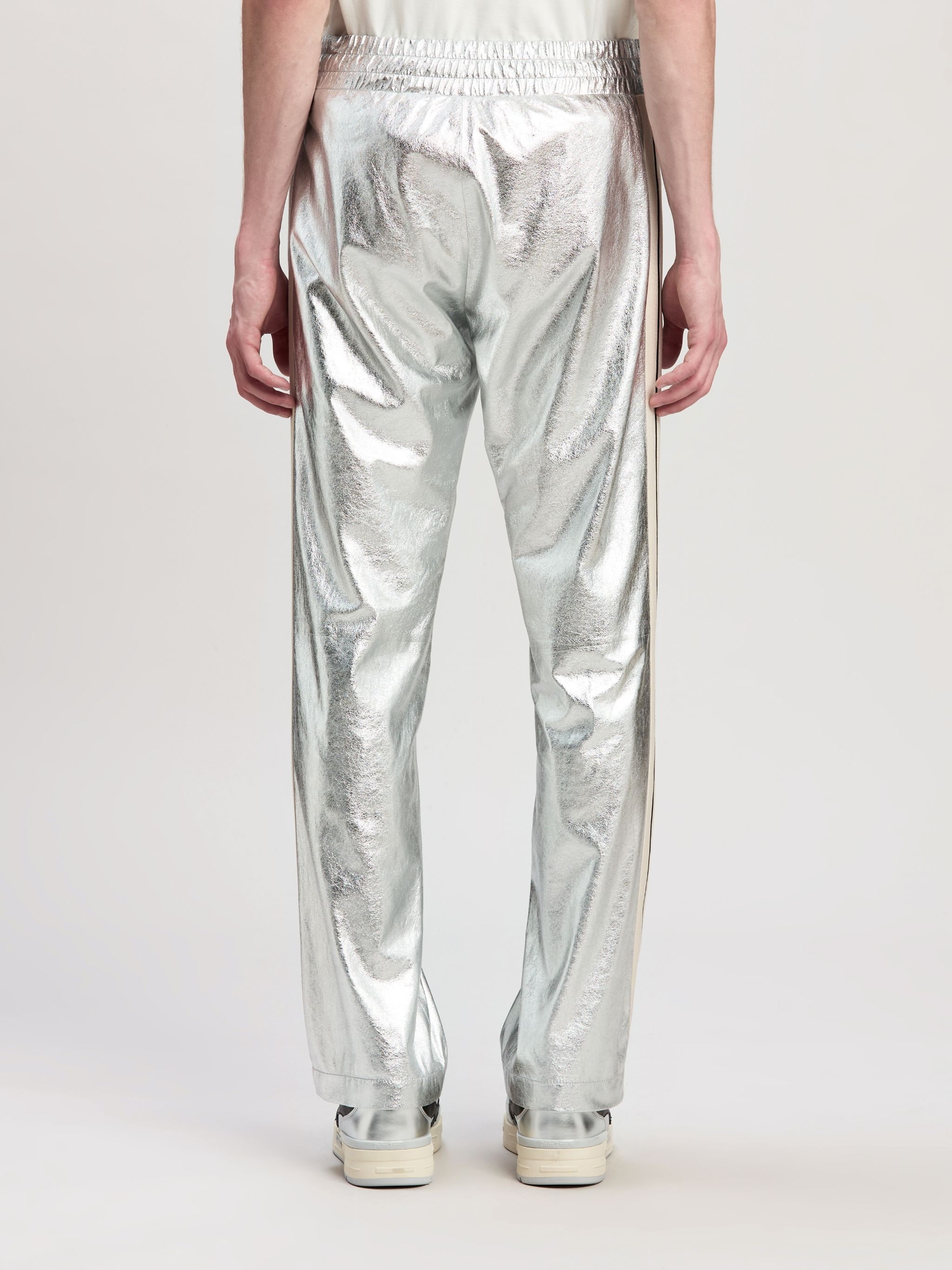 LAMINATED LEATHER TRACK PANTS - 5