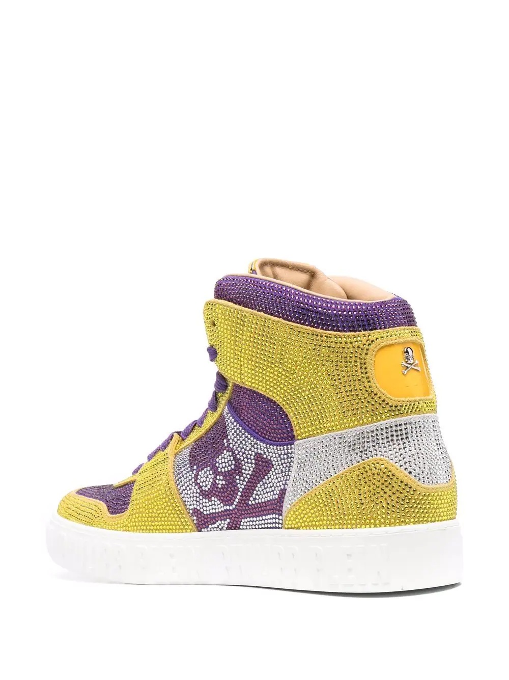 Strass Skull high-top sneakers - 3