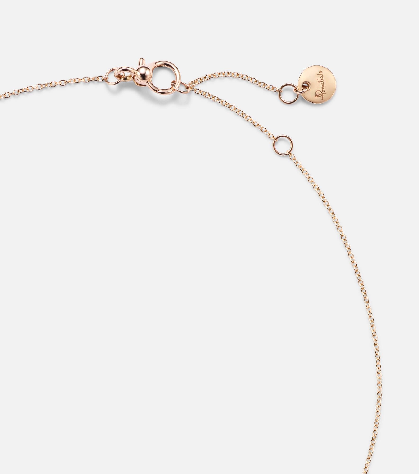 Nudo Mini 18kt rose gold pendant necklace with topaz and diamonds - 6
