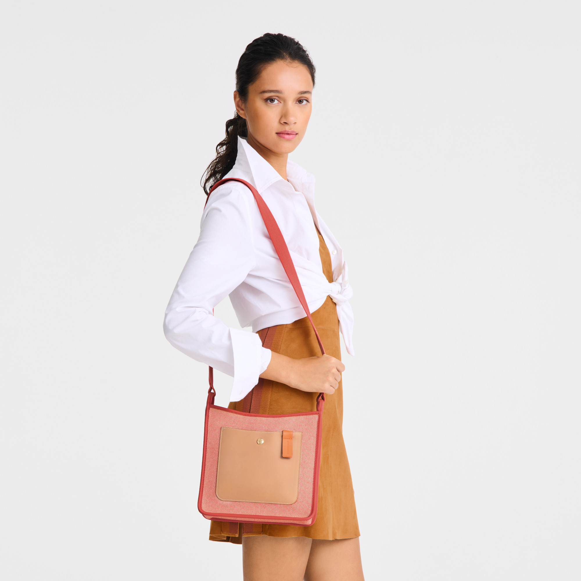 Le Foulonné S Crossbody bag Tomato - Canvas - 2