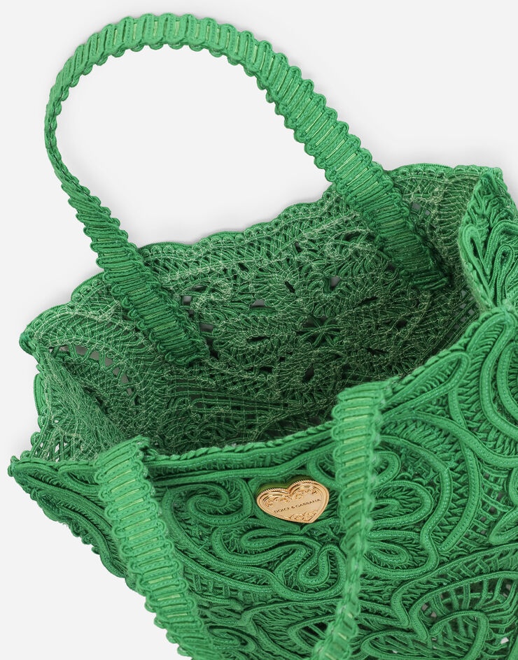 Small cordonetto lace Beatrice shopper - 5