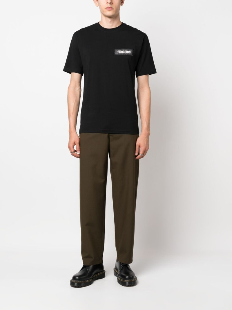Moschino 로고 패치 승무원 목 티셔츠 outlook
