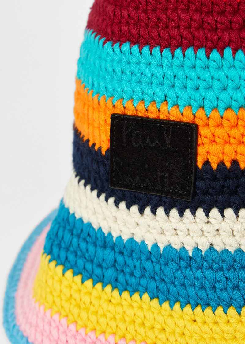 'Signature Stripe' Crochet Bucket Hat 3