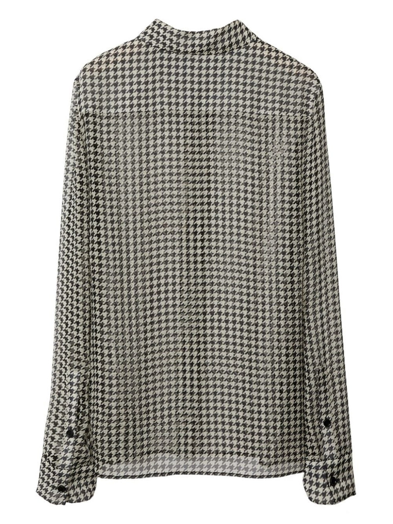 houndstooth-print silk shirt 6