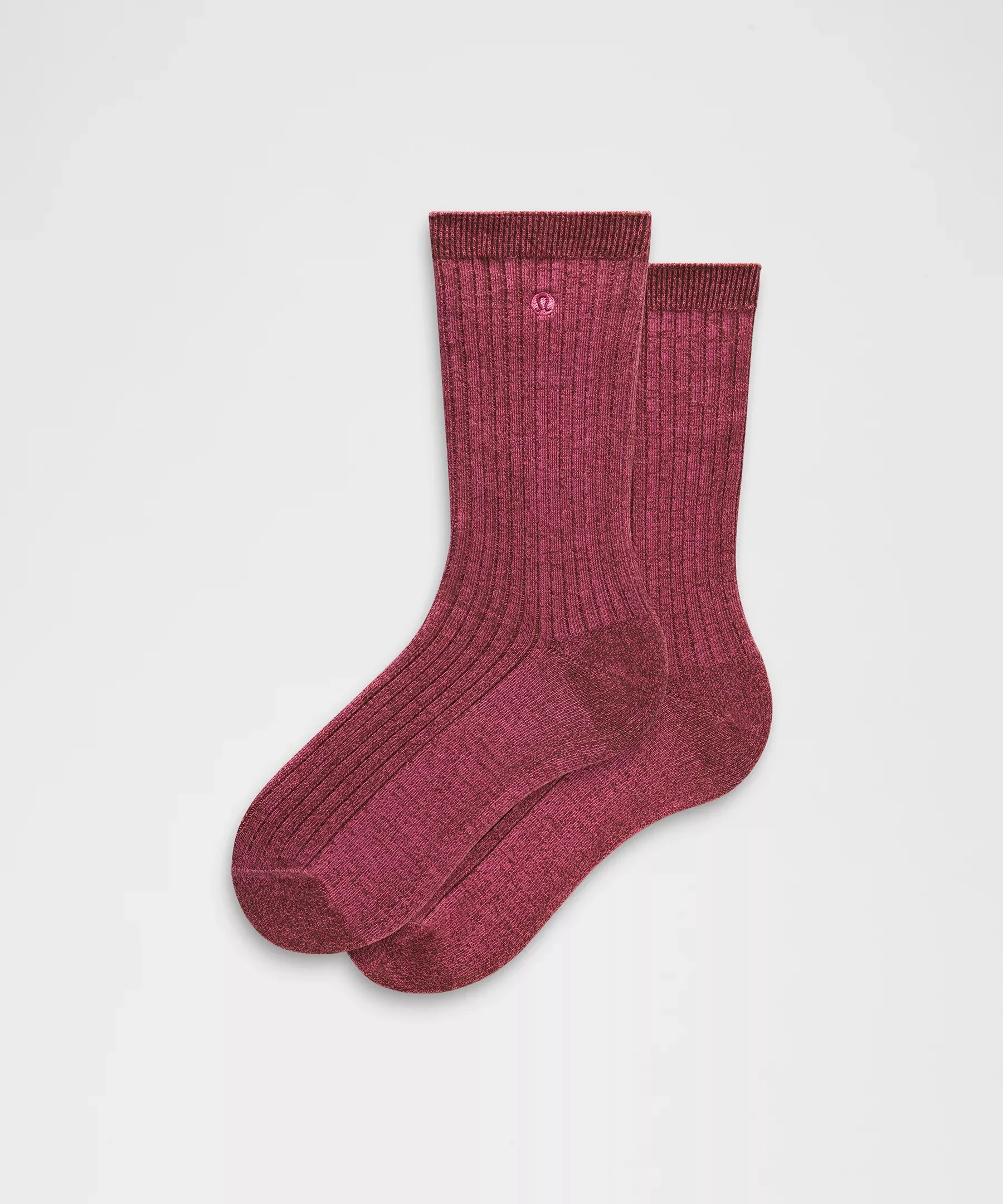 Unisex Ribbed Cotton-Blend Crew Socks - 1