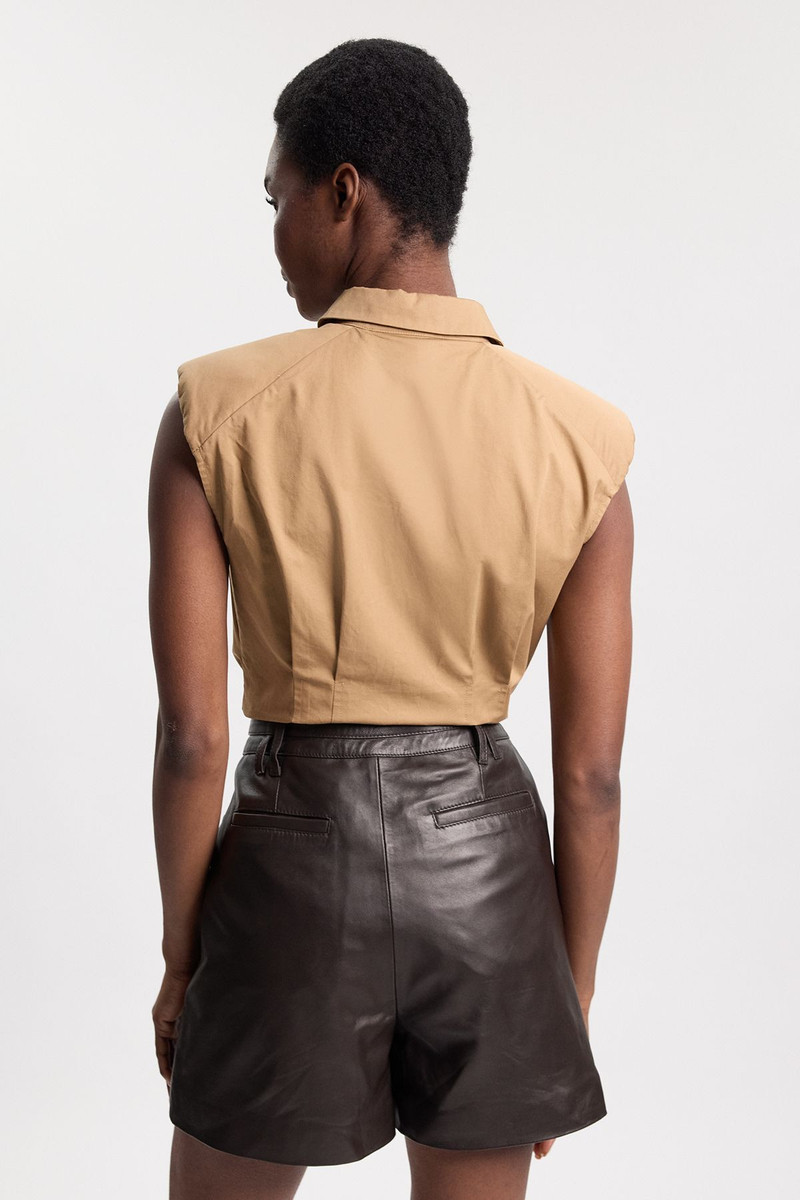 Leather Tailored Shorts 3