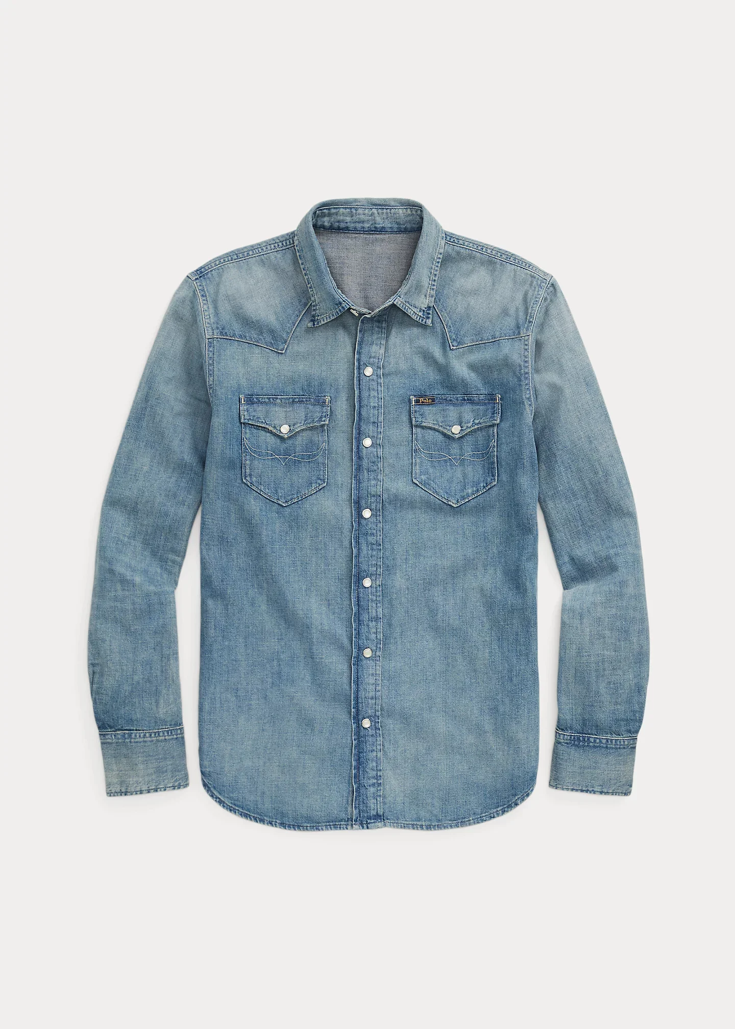 Slub Denim Western Shirt - 1